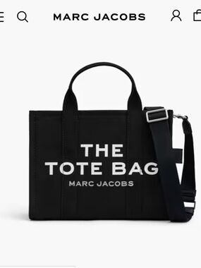 Marc Jacobs Black Canvas 'The Tote Bag' size Medium